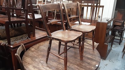 Lot 1242 - Set of six Victorian knife back chairs