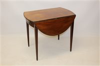 Lot 1108 - George III mahogany Pembroke table, the oval...