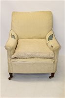 Lot 1109 - Early 20th century upholstered easy chair in...
