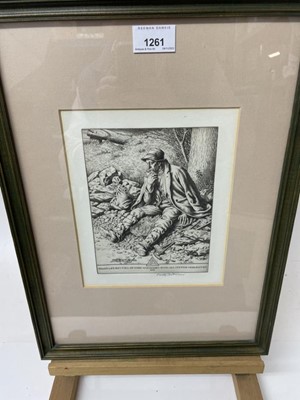 Lot 169 - Stanley Anderson (1884-1966) etching - ‘What’s life but full of care and doubt…', 21.5cm x 17.5cm, in glazed frame