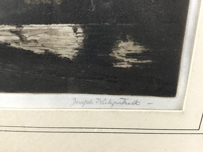 Lot 112 - Joseph Kirkpatrick, mezzotint - plough team beside a river, 17cm x 12cm, framed, 33cm x 43cm overall