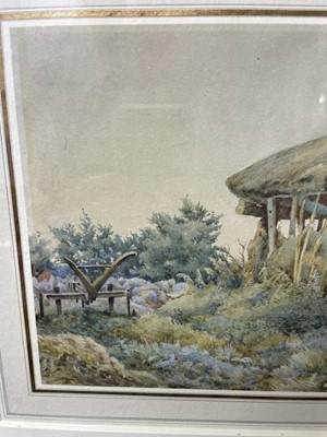 Lot 173 - William Fraser Garden (1856-1921), watercolour - Cottage Garden, apparently unsigned, 17.5cm x 26cm, in glazed gilt frame