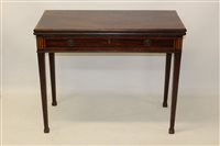 Lot 1111 - George III mahogany and kingwood crossbanded...