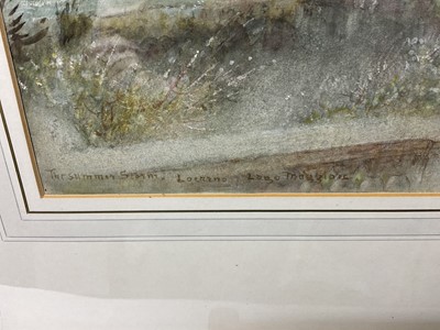 Lot 1253 - Albert Goodwin (1845-1932), watercolour, The Summer Storm, Locarno, Lago Maggiore, inscribed, signed and dated 1912, 28cm x 45cm, in glazed frame