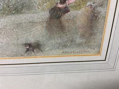 Lot 1253 - Albert Goodwin (1845-1932), watercolour, The Summer Storm, Locarno, Lago Maggiore, inscribed, signed and dated 1912, 28cm x 45cm, in glazed frame