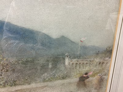 Lot 1253 - Albert Goodwin (1845-1932), watercolour, The Summer Storm, Locarno, Lago Maggiore, inscribed, signed and dated 1912, 28cm x 45cm, in glazed frame