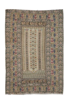 Lot 1545 - Part silk North West Persian rug with cream ground