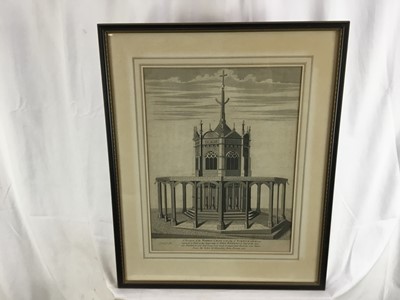 Lot 71 - Antique engraving - Market cross, Norwich, 34cm x 44cm, mounted in glazed Hogarth frame 52cm x 63cm overall