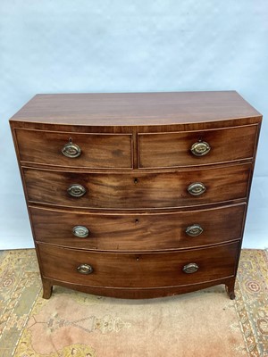 Lot 1515 - Regency mahogany bowfront chest