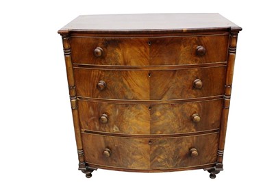 Lot 1514 - William IV mahogany bowfront chest