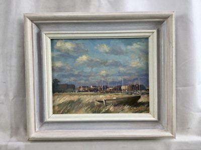 Lot 39 - James Hewitt (b. 1934) oil on board - ‘The Downs, Maldon’, signed, 23cm x 18cm, framed