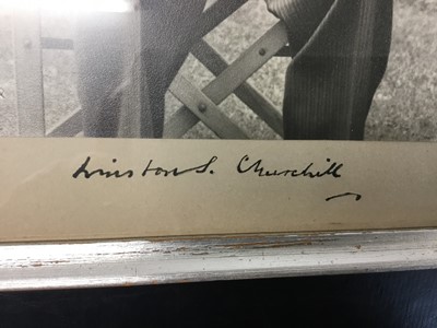 Lot 75 - The Right Hon.Sir Winston Churchill K.G.signed presentation photograph. Presented to Sir Eric Alfred Berthoud (1900-1989)