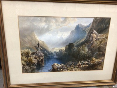 Lot 52 - Group of pictures, including a large watercolour