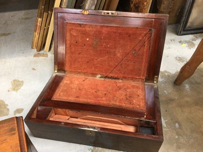 Lot 57 - Miniature 19th century mahogany chest of drawers, together with two other Victorian boxes