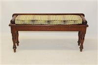 Lot 1124 - Victorian pine window seat with squab cushion...