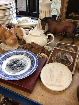 Lot 66 - Group of china and glass, including a Royal Crown Derby Imari pedestal dish, Doulton, Goebel, Royal Copenhagen, etc