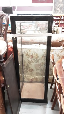 Lot 1281 - Victorian display cabinet  (lacking shelves) 56cm wide, 59cm deep, 151.5cm high