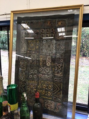 Lot 82 - Large gilt framed Eastern embroidery with metallic threads