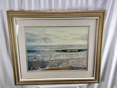 Lot 151 - Graham Painter (1947-2007), pastel - Seashore, signed, 55cm x 75cm, in glazed gilt frame