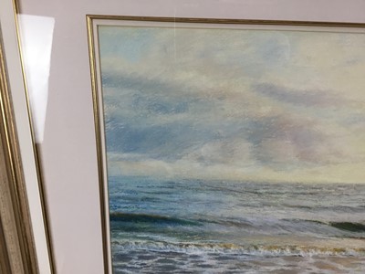 Lot 151 - Graham Painter (1947-2007), pastel - Seashore, signed, 55cm x 75cm, in glazed gilt frame