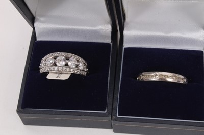 Lot 68 - Nine silver gem set dress rings, all boxed (some new with labels)