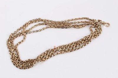 Lot 806 - Victorian gold guard chain