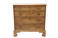 Lot 1141 - Good George III mahogany chest of drawers with...