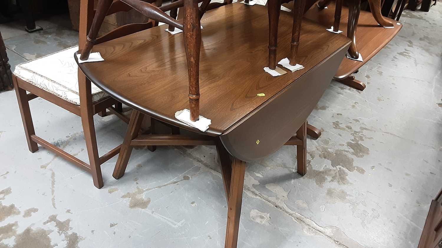 Lot 1340 Ercol drop leaf table, set of four Ercol