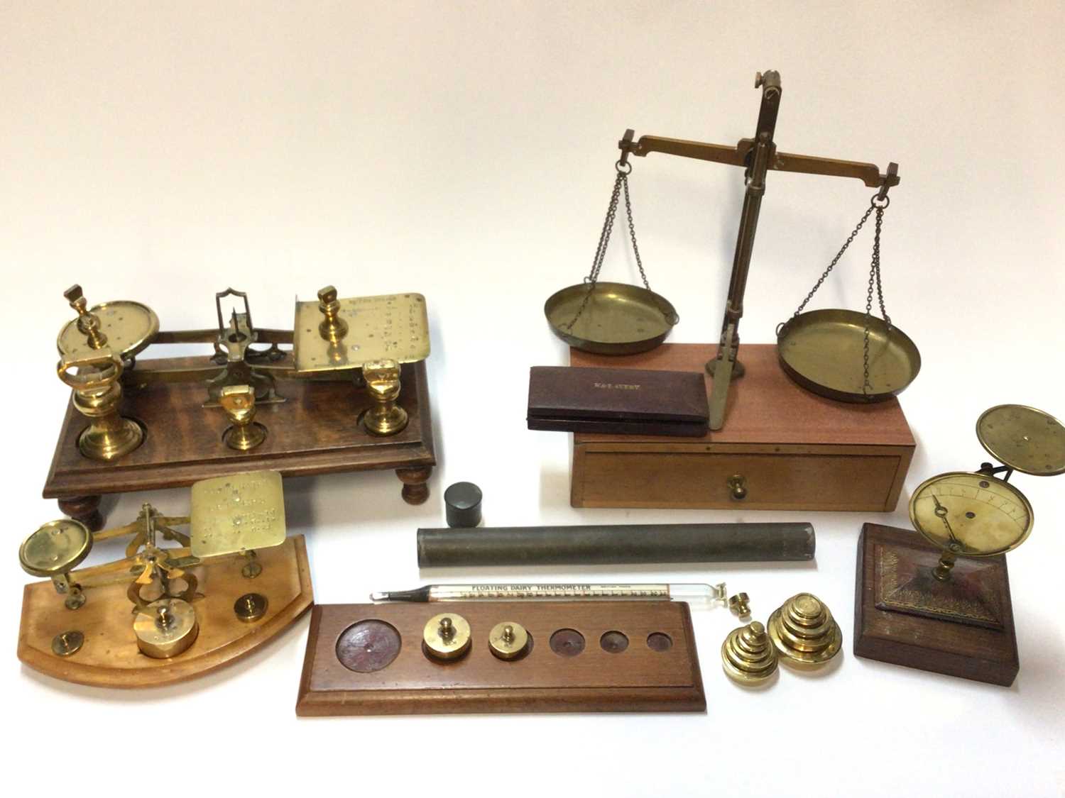 Lot 2491 - Antique brass scales