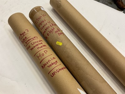 Lot 1459 - Large quantity of film posters rolled in tubes, including Ice Age 3, Babe, Dawn of the Planet of the Apes, X-Men etc.