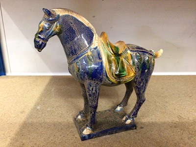 Lot 405 - Chinese Tang-style pottery horse ornament