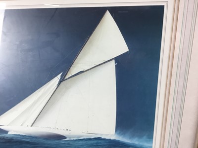 Lot 345 - Tim Thompson lithograph - The Great Yachts series, ‘Reliance’, signed, framed