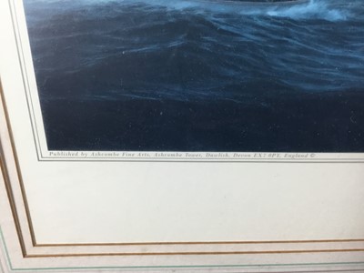 Lot 345 - Tim Thompson lithograph - The Great Yachts series, ‘Reliance’, signed, framed