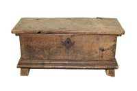 Lot 1151 - 17th century Italian fruitwood coffer of small...