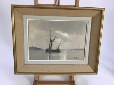 Lot 142 - Victor ‘Vic’ William Ellis RSMA oil on canvas - Key Reach, River Roach, signed, 34cm x 24cm, framed