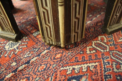 Lot 1454 - 19th century Syrian bone and mother of pearl inlaid table