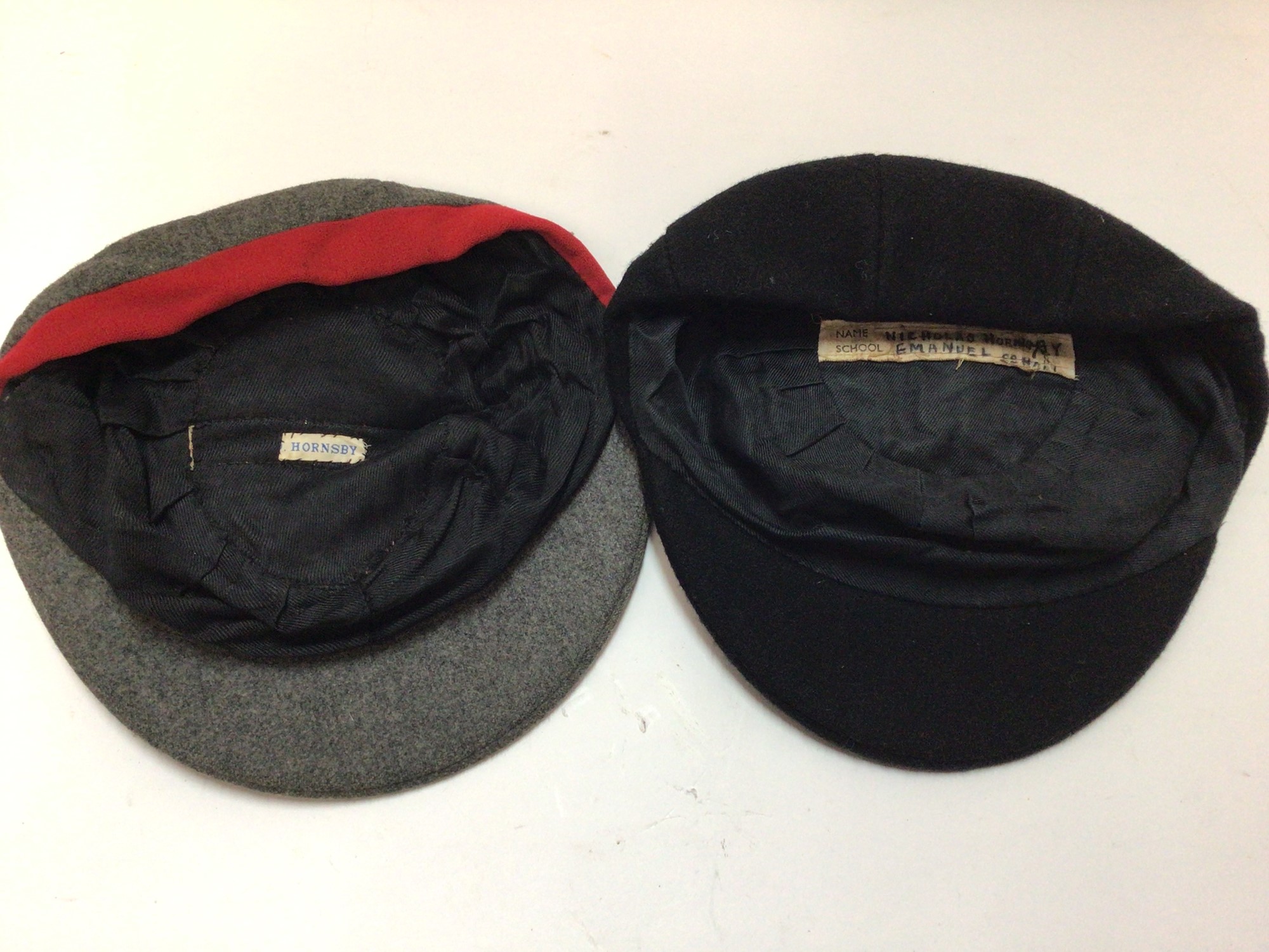 Lot 71 Two vintage school caps