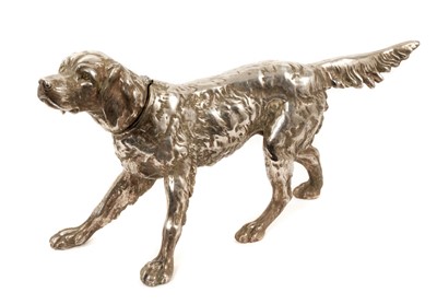 Lot 931 - Silver plated table lighter in the form of a pointer