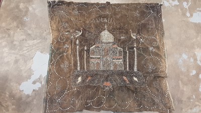 Lot 549 - 1945 embroidery of Taj Mahal, India.