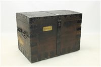 Lot 1156 - 19th century oak and iron bound Silverer chest...