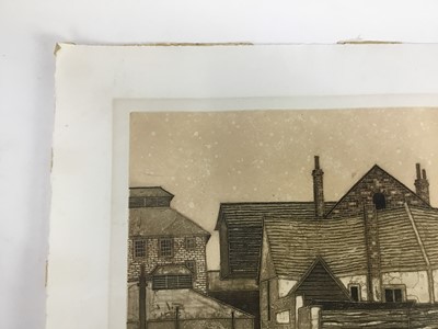Lot 131 - Valerie Thornton (1931-1991) signed limited edition etching and aquatint - 'Old Houses, Maidenburgh Street, dated '76, unframed, 48cm x 68cm