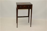 Lot 1160 - 19th century mahogany and inlaid work table...