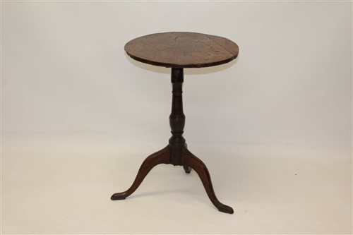 Lot 1161 - Rare 18th century yew wood occasional table...