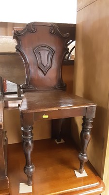 Lot 1392 - Victorian mahogany hall chair