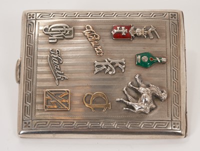Lot 7 - Good quality early 1920s/1930s century Polish Officer's silver armorial cigarette case