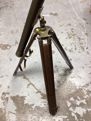 Lot 2495 - Victorian-style brass telescope on tripod stand