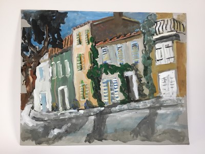 Lot 84 - *John Hanbury Pawle (1915-2010) six gouache works on paper and card - three signed, all approx 53cm x 43cm, unframed