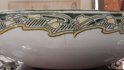 Lot 236 - Royal Doulton Art Noveau Kelmscot wash jug and basin, and other ceramics and glassware