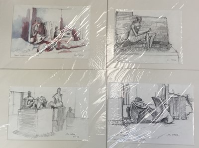 Lot 112 - John Pittuck (1938-2005) a collection of works on paper, the majority mounted (12)