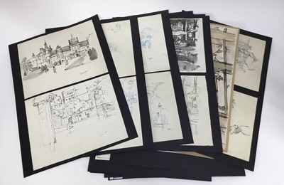 Lot 115 - Douglas Pittuck (1911-1993) portfolio of works on paper, various subjects and sizes, approximately 70 works